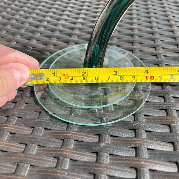 Handblown Glass Spiral Curved Candle Holder - Picture 15 of 16